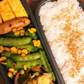 うさじいママ's cooksnap of when they made ☆きぬさやとコーンのバターソテー☆お弁当.