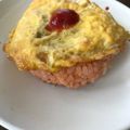 もん母ちゃん's cooksnap of when they made 粉チーズがカリカリな洋風焼きおにぎり♡.