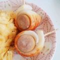 yuu‪☺︎‬'s cooksnap of when they made お弁当に!竹輪のクルクル巻ウィンナーIN.
