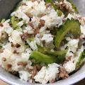 Albanana's cooksnap of when they made ゴーヤとひき肉の美味炒飯.