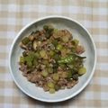 ぺんのん's cooksnap of when they made ニンニクの芽とひき肉の炒め物 お弁当にも.