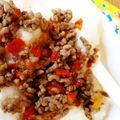 ハッピィ0730's cooksnap of when they made 子どもご飯に☆野菜たっぷり鶏そぼろ丼.