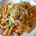 laboMIKIさん's cooksnap of when they made 水菜と舞茸のツナぽんパスタ.