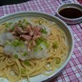 としゃぴ's cooksnap of when they made 簡単ランチ♫♬大根ツナ　パスタ.