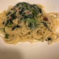 kaeru1gou's cooksnap of when they made ほうれん草とベーコンのクリームパスタ.