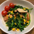 クック茶々茶's cooksnap of when they made ほうれん草とコーンのバター醤油炒め.