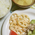 mmameco's cooksnap of when they made 蓮根の明太マヨ焼き.