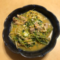 akasio10's cooksnap of when they made 簡単おかず♪豚肉と豆苗の卵とじ煮.