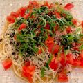 クック755☆'s cooksnap of when they made トマトとツナの冷製パスタ.
