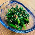 島子☆'s cooksnap of when they made レンジで簡単！！春菊と桜えびのお浸し.