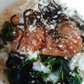 カクヨ's cooksnap of when they made 梅わさ塩昆布飯（茶漬け）にオリーブオイル.