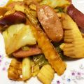 chocoraママ's cooksnap of when they made タケノコとキャベツのカレー炒め.