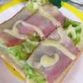 へい♡ゆー♡'s cooksnap of when they made 簡単♪朝食♪キャベツ＆ベーコントースト♪.