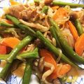 ひまわりサンフラワー's cooksnap of when they made 豚肉とインゲンと人参のこっくり炒め煮.