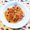 ﾁｲﾁｬﾝﾏﾏ's cooksnap of when they made 簡単！タコとベーコンの和風パスタ！.
