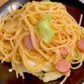★ななおママ★'s cooksnap of when they made フライパン一つdeキャベツのスープスパ.