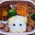 ネコナデコ's cooksnap of when they made アナ雪　エルサとオラフ　キャラ弁　デコ弁.