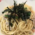☆yuyuneko☆'s cooksnap of when they made ホウレンソウと鮭の和風パスタ.