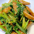 さっちゃん♡♡♡'s cooksnap of when they made 5分で完成！野菜天と小松菜のマヨ醤油炒め.