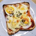 カプチーナ！'s cooksnap of when they made ゆで卵のピザ風トースト.