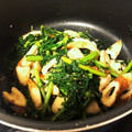mizue22's cooksnap of when they made ＊春菊とちくわのバター醤油炒め＊.