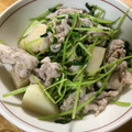 ☆なみへい's cooksnap of when they made 筍・豚肉・豆苗の炒め煮.