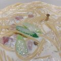 ５６２２'s cooksnap of when they made アスパラとベーコンのクリームスープパスタ.