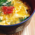 ＊美柚＊'s cooksnap of when they made ふんわり卵と小松菜のかき卵汁.