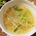 きりん４'s cooksnap of when they made 材料2つ煮るだけ♡もやしネギウマ塩スープ.