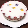 リンダA's cooksnap of when they made 母の日に。エディブルフラワー抹茶ムース.