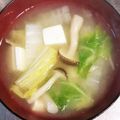 ムーミン☆ママ's cooksnap of when they made 白菜としめじと豆腐のお味噌汁♪.