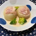 kikyomama's cooksnap of when they made 丸ごと新玉ねぎのミルクみそスープ.