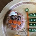 わたぴょんママ's cooksnap of when they made キャラ弁　端午の節句　兜の作り方.