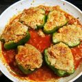chanyumi☆'s cooksnap of when they made ピーマン嫌いも克服!?ピーマンの肉詰め.