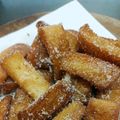藍色の座布団's cooksnap of when they made カリッと美味しいパンの耳の揚げパン.