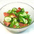 ChunChun☆≡'s cooksnap of when they made シソ香るきゅうりとワカメの酢の物♡.