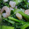 らっきー！'s cooksnap of when they made ☼えびと小松菜のにんにく炒め.