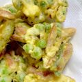 ひろにゃん1111's cooksnap of when they made そら豆と魚肉ソーセージの天ぷら.
