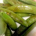 にゃんこりんご's cooksnap of when they made スナップえんどうごま油炒め☆農家さんより.