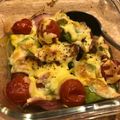 Khara10's cooksnap of when they made アボカドとトマトのチーズ焼き.