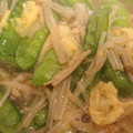 Spammusubi's cooksnap of when they made えのき茸と絹さやの卵とじ.