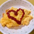 みふみふ☆'s cooksnap of when they made 簡単本格チキンライスのプレーンオムライス.