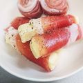 あたりめっこ's cooksnap of when they made 簡単おつまみ！生ハムでチーズ巻き♡.