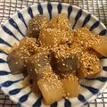 mixg's cooksnap of when they made うまうま★こんにゃく大根の甘味噌炒め.