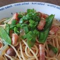 りーとぽん's cooksnap of when they made スナップエンドウの和風春パスタ.