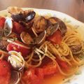 うまうまランラン's cooksnap of when they made ボンゴレロッソ(アサリ、トマトのパスタ).