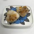 ❁Abake❁'s cooksnap of when they made 塩昆布と天かすの焼きおにぎり.