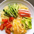 彼ご飯キロク's cooksnap of when they made 市販の冷やし中華盛り付けてみた.