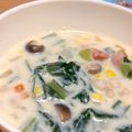 カーラ3625's cooksnap of when they made 10分でできるコクうま小松菜豆乳スープ.