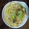 クックXCICIX☆'s cooksnap of when they made そら豆とベーコンの醤油バターパスタ.